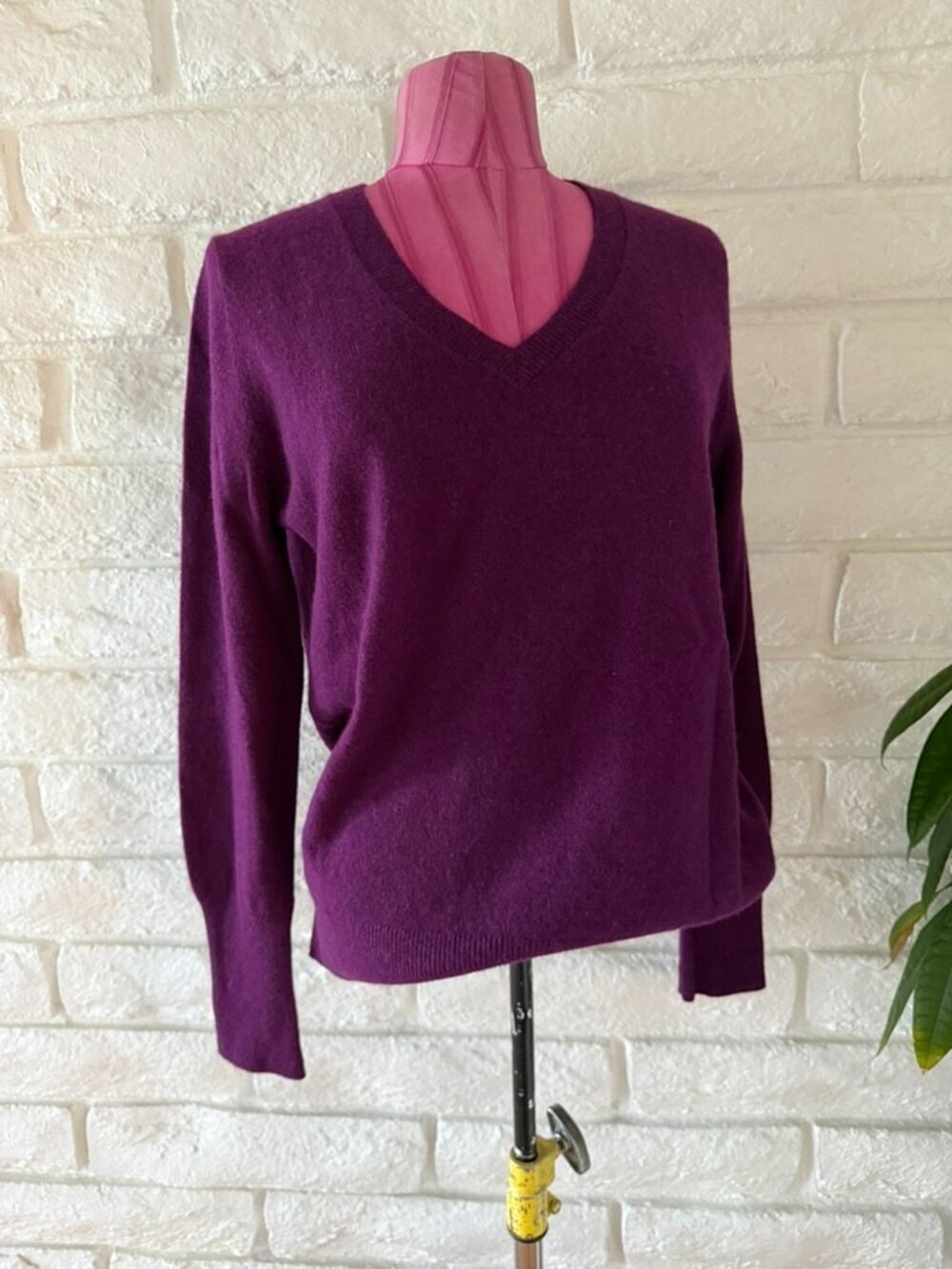 Halogen Purple 100% Cashmere Sweater Sz XL (S-14)